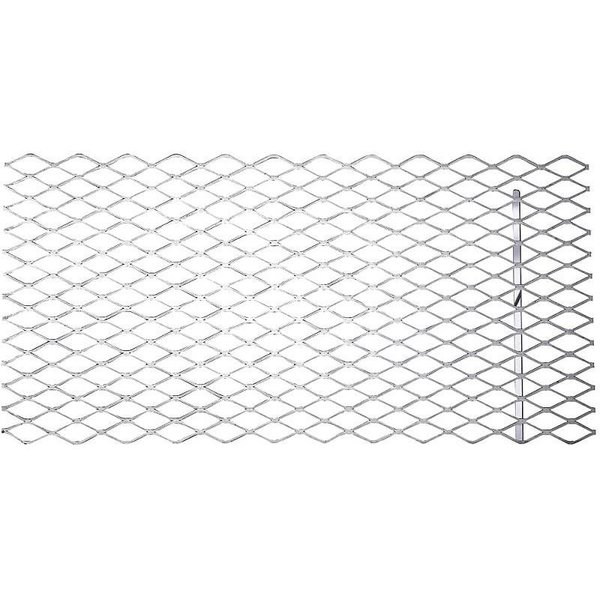 Stanley 4075BC Series Expanded Grid Sheet, 13 ga Thick Material, 12 in W, 24 in L, Steel, Plain N215-798